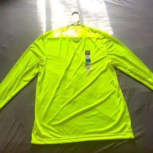Hanes Cool Dri Long Sleeve Tee Safety Yellow